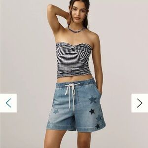 Anthropologie Pilcro Stars Pull-On Shorts Size XS New
